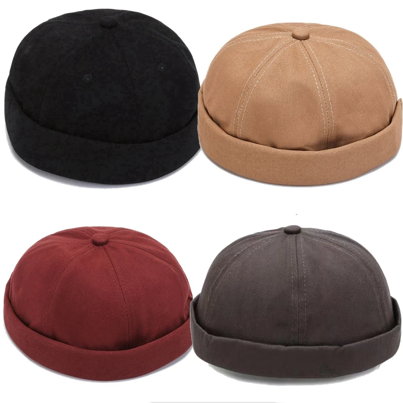 

Solid Color Adjustable Korean Version Hip Hop Women Beanie No Visor Spring Autumn Unisex Brimless Beret Painter Hat