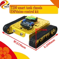 Wireless ESPduino Wifi Control T200 Metal Smart Crawler RC Tank Chassis Kit 9V/12V DC Motor DIY For Arduino Free Source Code
