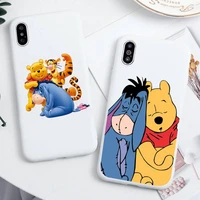 pooh bear eeyore tigger piglet phone case for iphone 13 12 11 pro max mini xs 8 7 6 6s plus x se 2020 candy white silicone cover