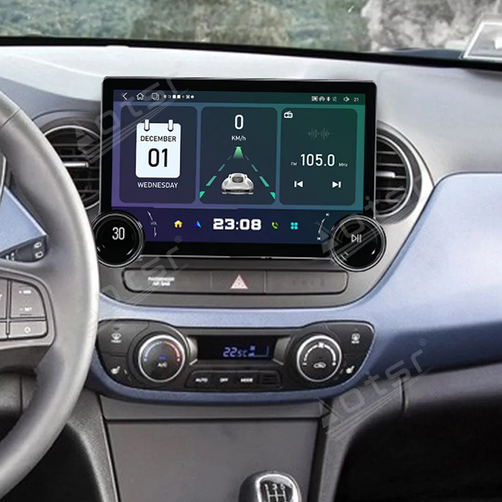 Фото Автомобильный радиоприемник 11,8 дюйма для Hyundai i10 2014 -2017, мультимедийное Авторадио, стерео, Carplay, ручной авто, AC DSP, видео, аудио плеер, аксессуары №3