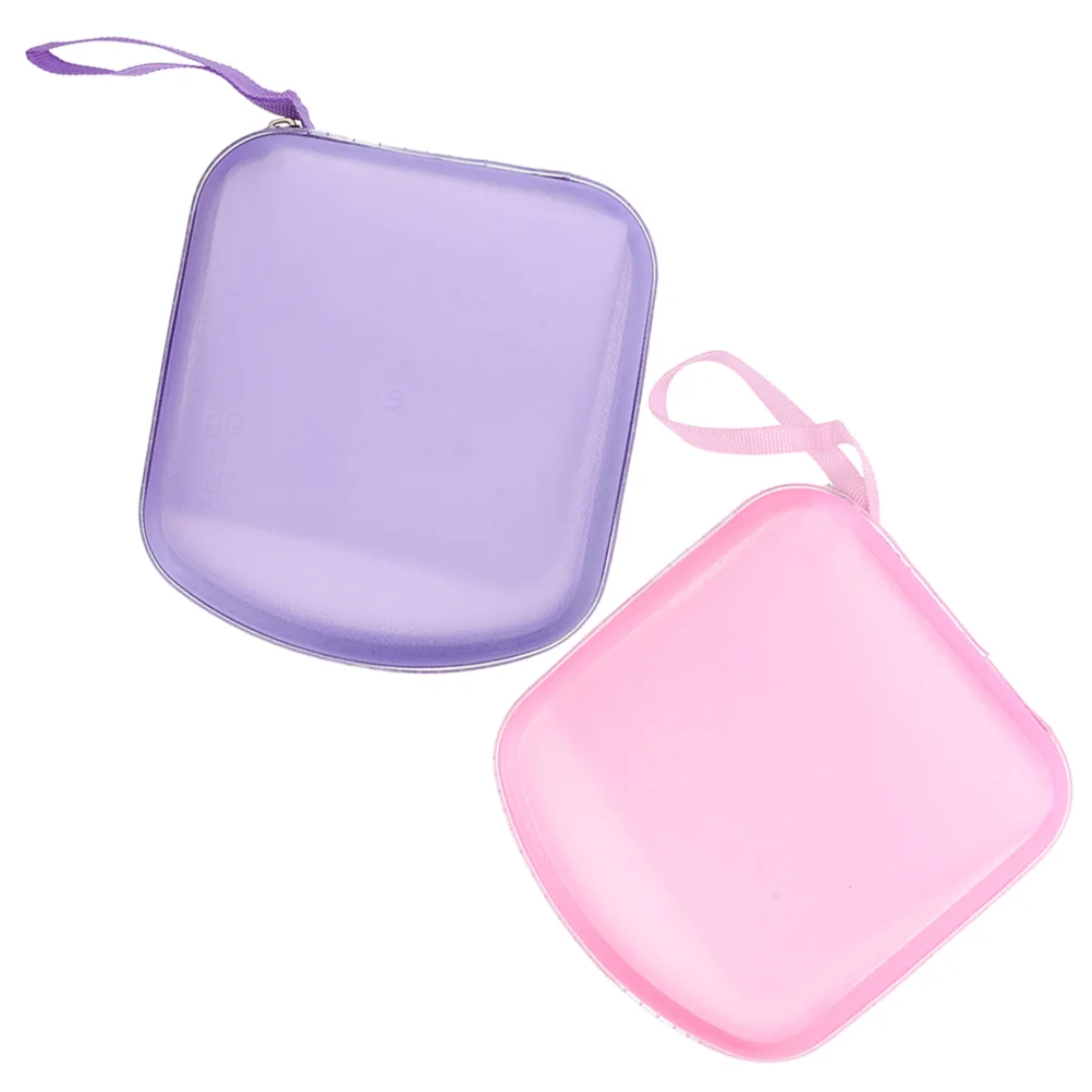 

2pcs Dvd Case 40 Capacity Cd Carrying Pouch Square DVD Storage Bag Disc Holder