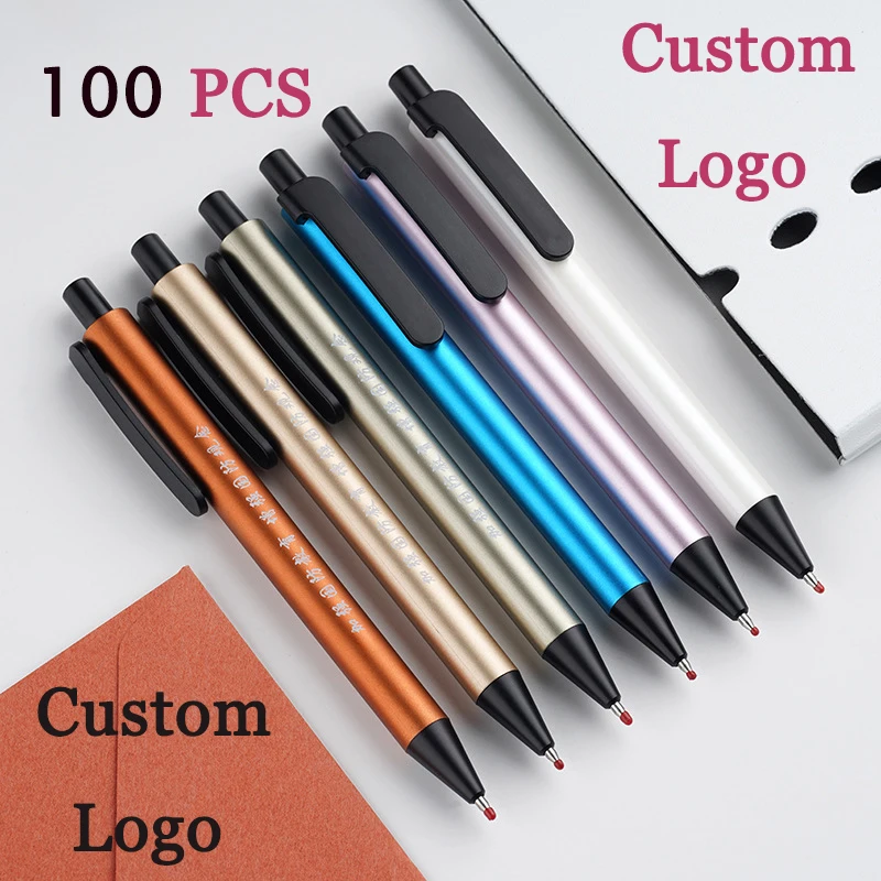 100pcs Large Capacity Gel Pen Advertising Pen Custom LOGO Business Gift Promotion Gift Pen School Office Stationery Wholesale