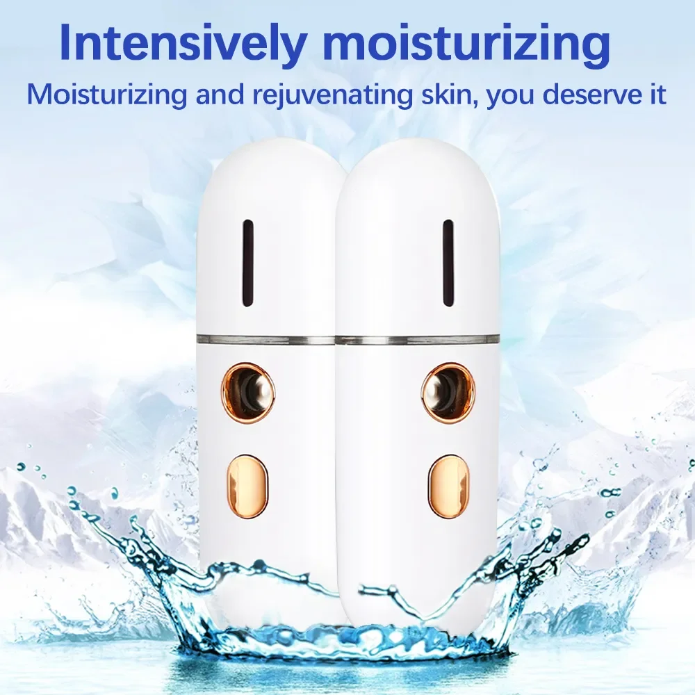 

Face Steamer USB Rechargeable Humidifier Nano Nebulizer Portable Cold Spray Moisturizing Beauty Instruments Skin Care Tool
