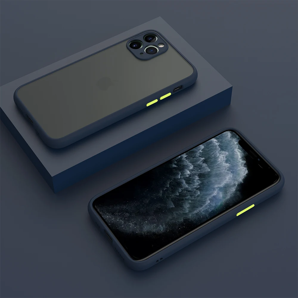 

Custodia opaca SHACK per iPhone 13 12 Mini 11 Pro Max 11Pro 12Pro iPhone12 X XS XR 7 8 Plus SE 2020 6S Cover Camera Protection