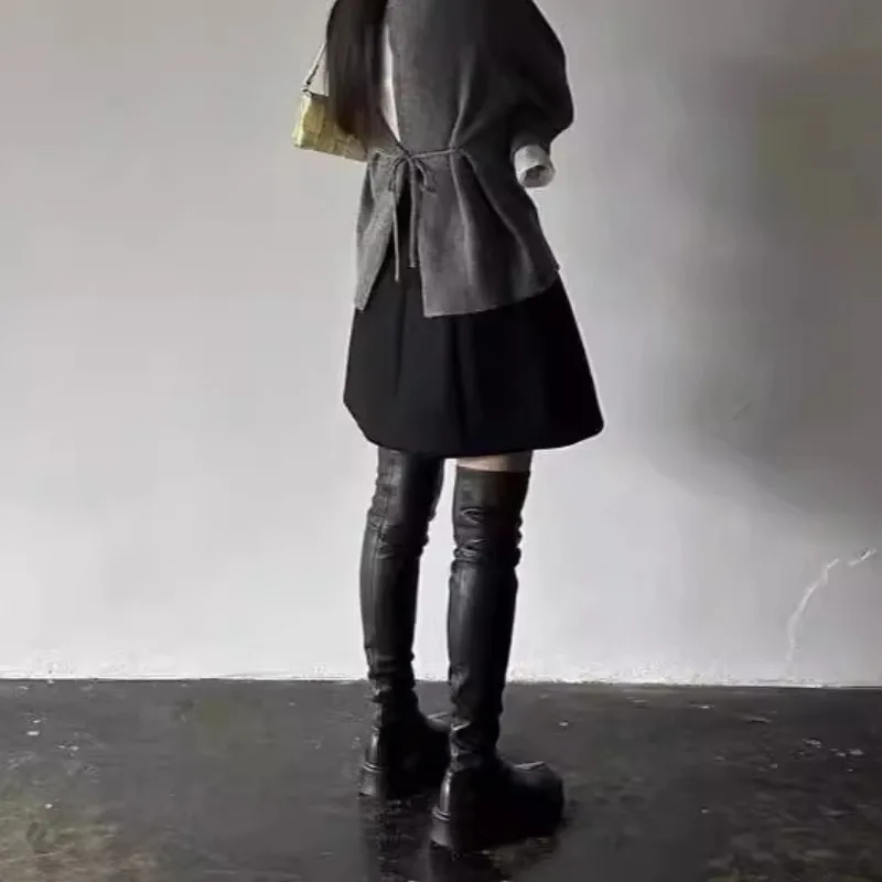 Юбка женская трапециевидная с завышенной талией винтажная простая элегантная