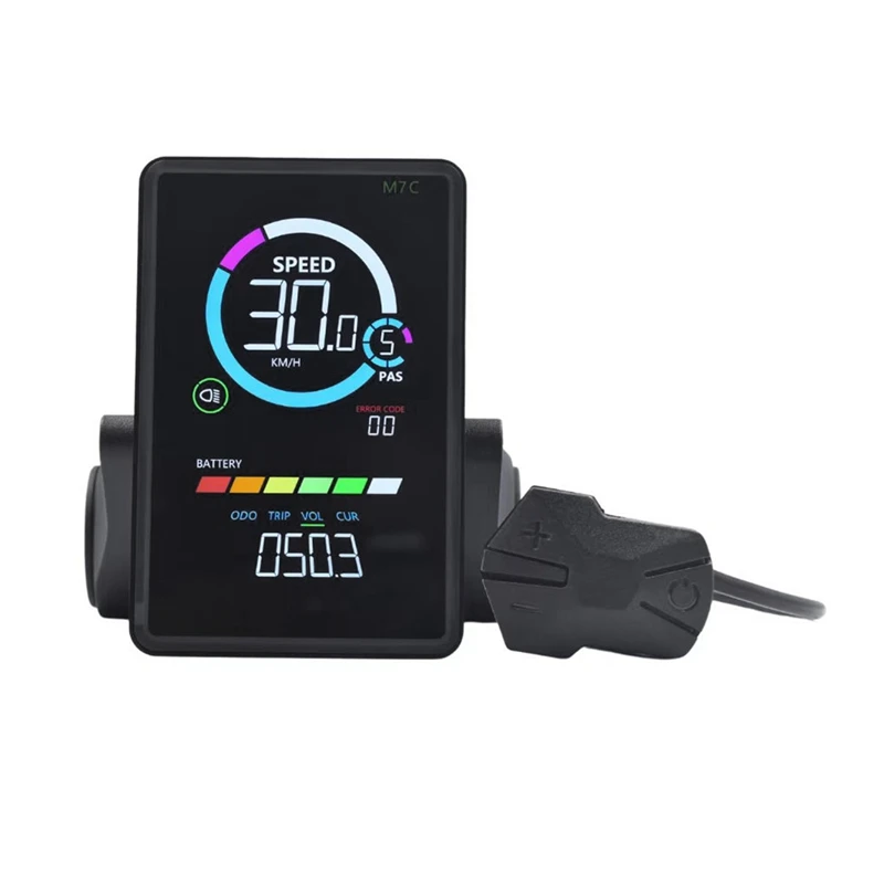 M7C-2 Electric Bike LCD Display 24V-60V+36V 350W Sine Wave Controller E Scooter Panel For Mountain SM 6PIN Durable