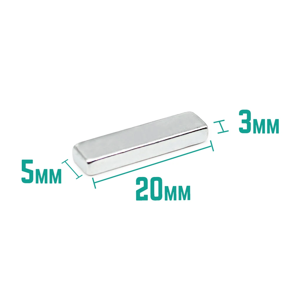 

10/20/50/100/150/200PCS 20x5x3 Strong Block Magnets N35 Permanent Neodymium Magnet 20*5*3 Rectangular Rare Earth Magnet 20x5x3mm