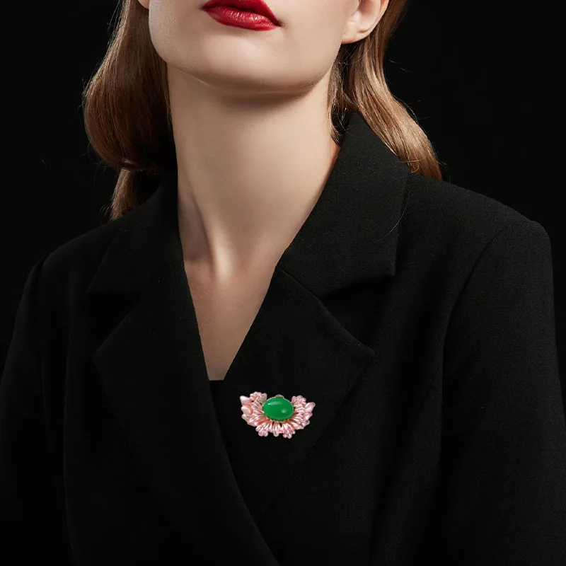 Элегантные хрустальные броши с лепестками цветов Haitang высококачественные