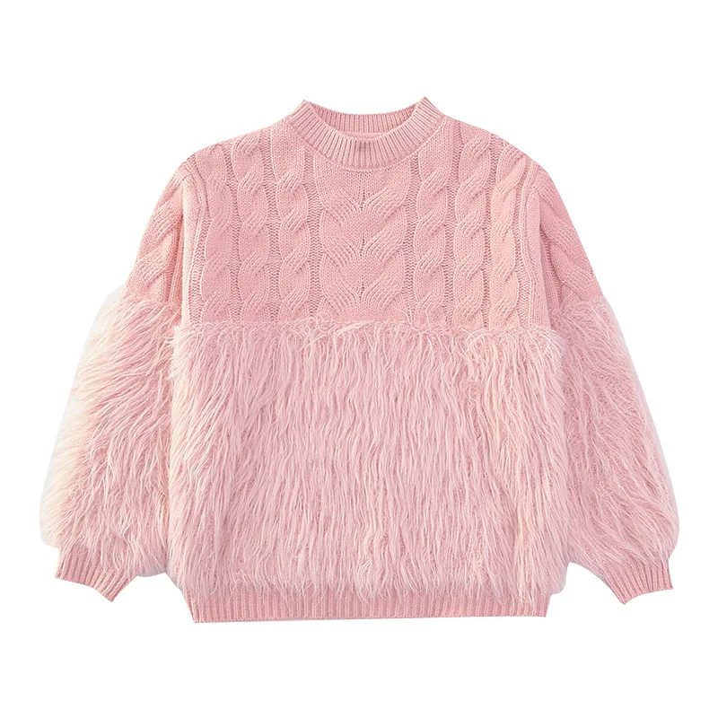 Осенне-зимний пуловер для девочек ZOETOP бархатный теплый свитер начальной школы