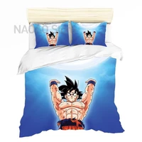anime son goku 3d printed duvet case pillowcase bedding set twin full queen size for kids adults bedroom decor