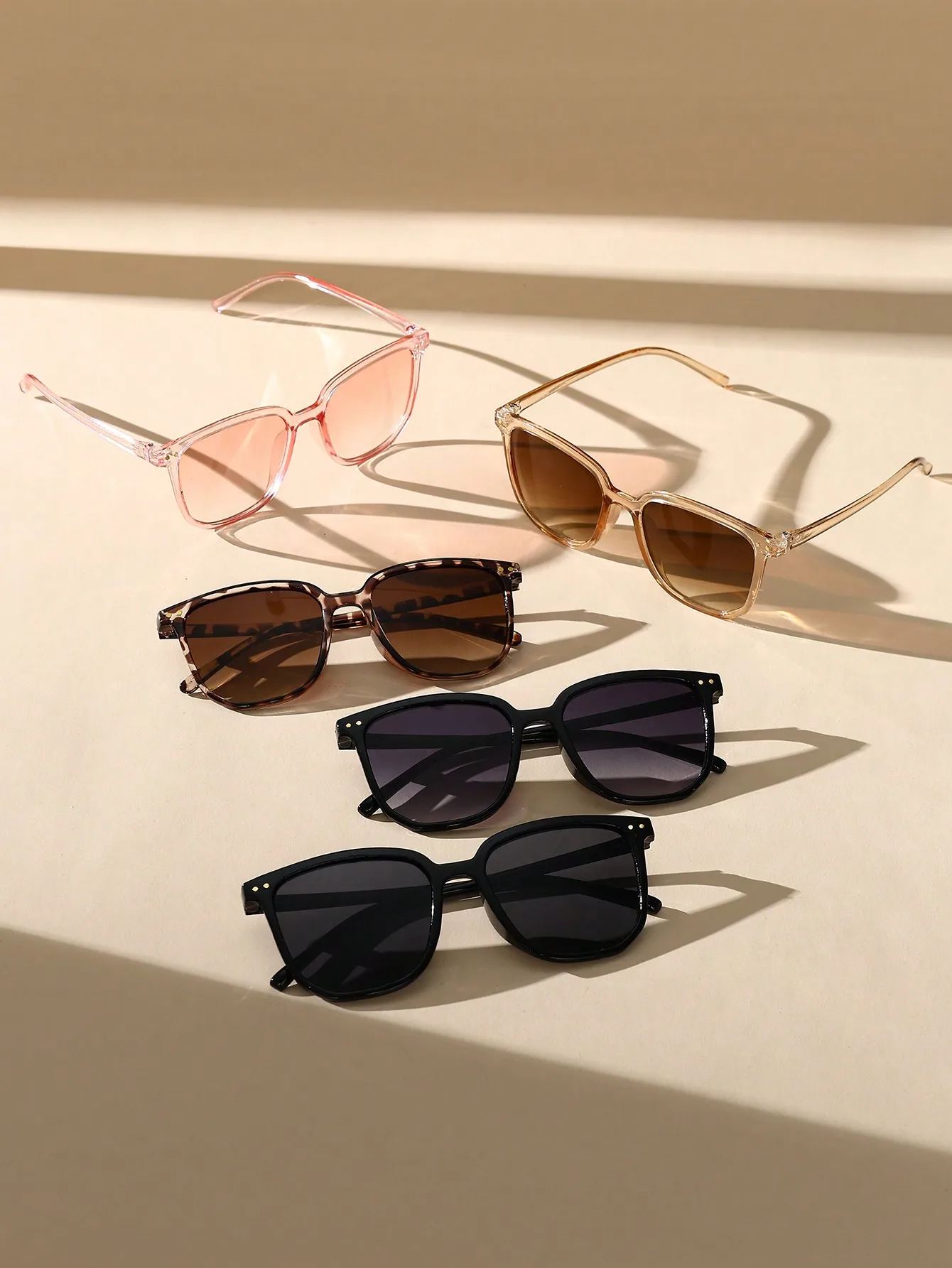 Очки солнцезащитные Унисекс Классические в современном простом стиле 5 шт.