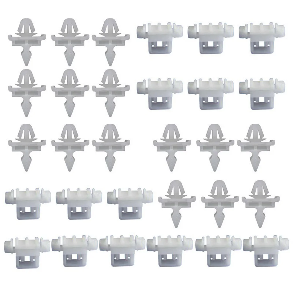 

Parts Brackets Fixing Clip Planking White 100% Brand New 30 PC Accessories Easy To Install For Mercedes Sacco 190 W201 W124