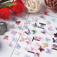 20pcs pack 3d colorful butterfly rhinestones for nail art decorations magic aurora ornaments diy glamour nail art accessories