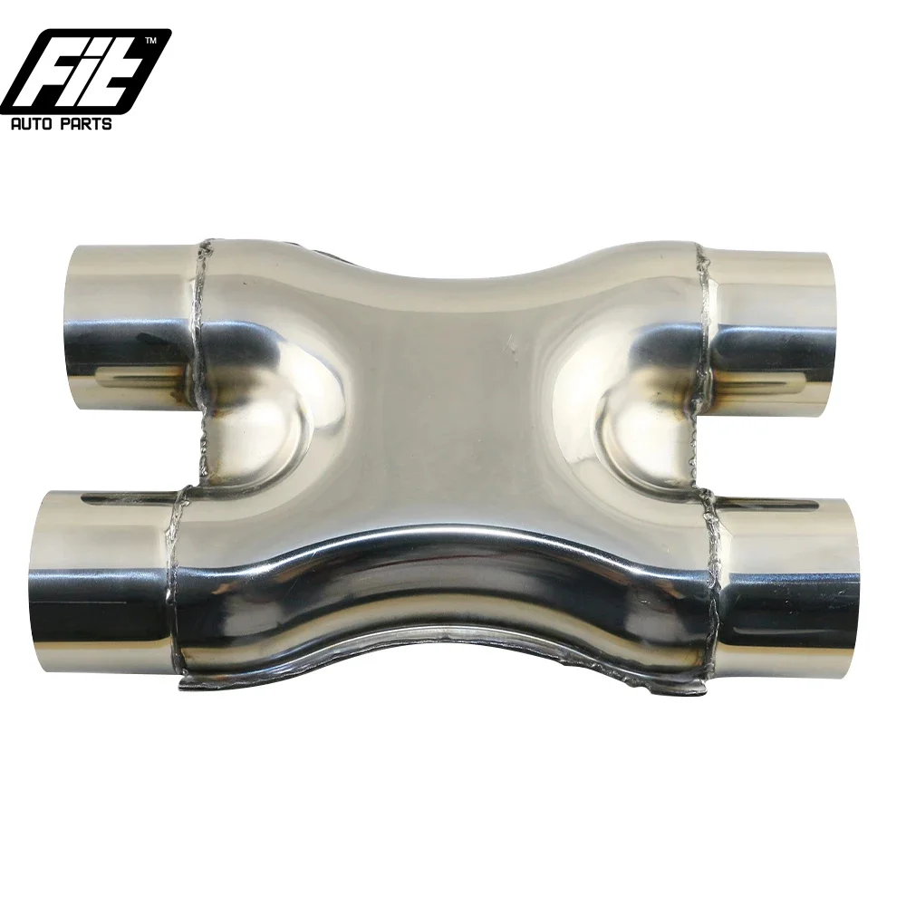 

Free Ship Stainless Steel 201 Car X-PIPE 2.5'' 3'' In/Out Car Exhaust System X-pipe in 1 mm thickness Universal Muffler Tip
