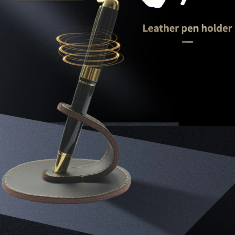 Leather Pen Holder Desk Organizer Cowhide handmade Durable Holder