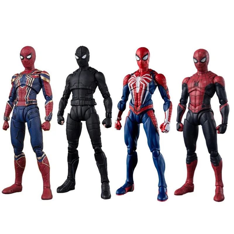 

Marvel Legends Avengers Spiderman Figure Action Figures Peter Parker Figma 18cm Movie Model Collection Disney Toys Figurine Gift