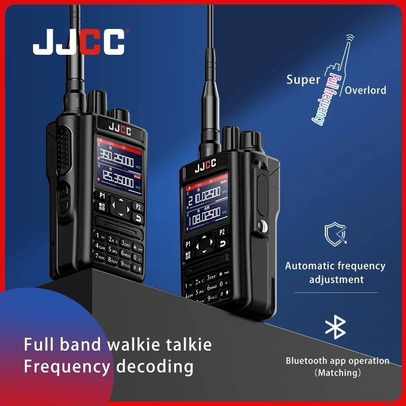 HAM Two Way Radio Bluetooth Program GPS Transceiver 136-520Mhz All Bands FM AM Band Receiver DTMF USB Charge Commercial Intercom