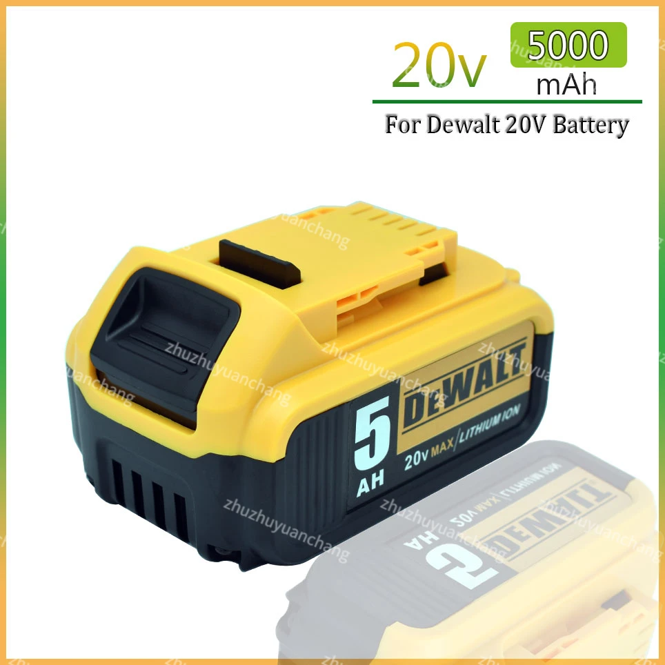 

Новый аккумулятор для электроинструмента 20 в 5000 мАч для DeWalt DCB184 DCB181 DCB182 DCB200 20 в 3A 5A 5A 6A 18 вольт