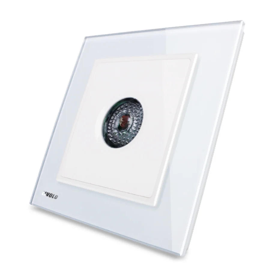 

Livolo EU Standard ,Black Crystal Glass Panel Sound & light Control/Motion Sensor time-delay Smart Switch 40S, VL-W291SG-11