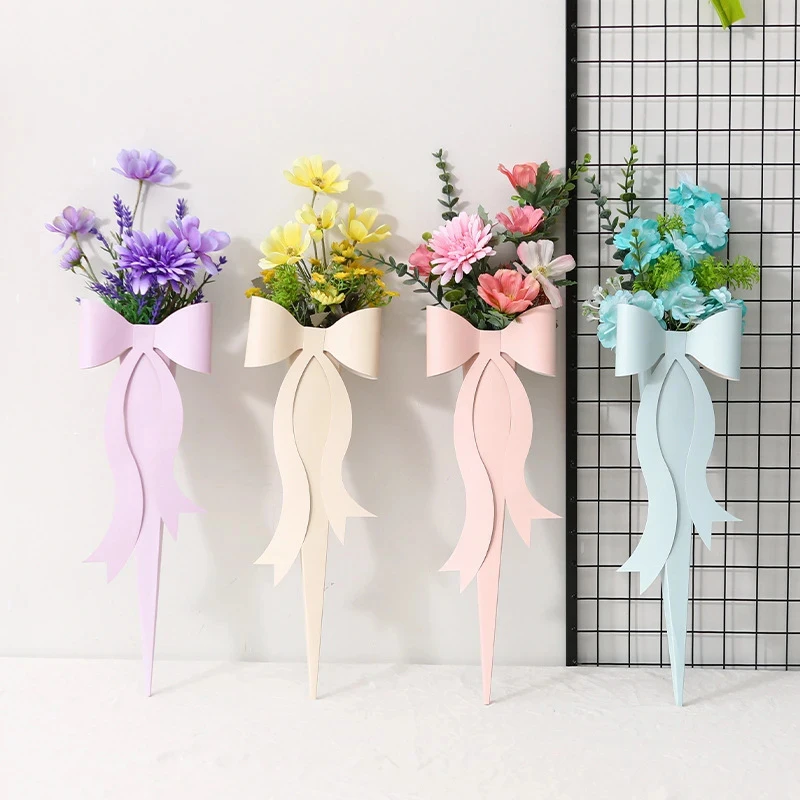 

Triangular Cone Shaped Bow Single Bouquet Packing Gift Boxes Rose Flower Box for Wedding Valentines Day Party Wrapping Supplies