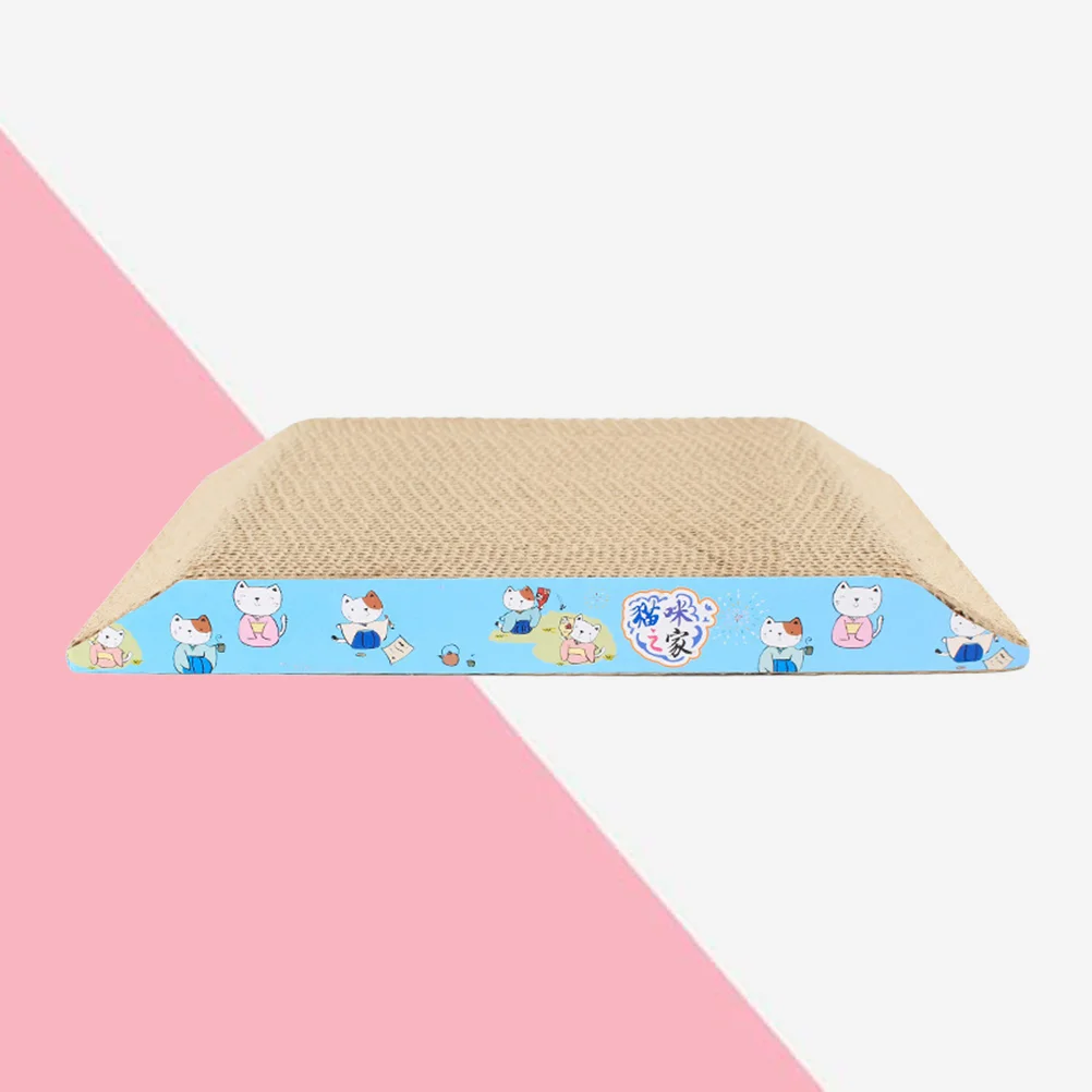 

1PC Room-saving Practical Creative Trapezoid Cat Scratch Play Pad Cat Cat Catch Plate with Gift Catnip