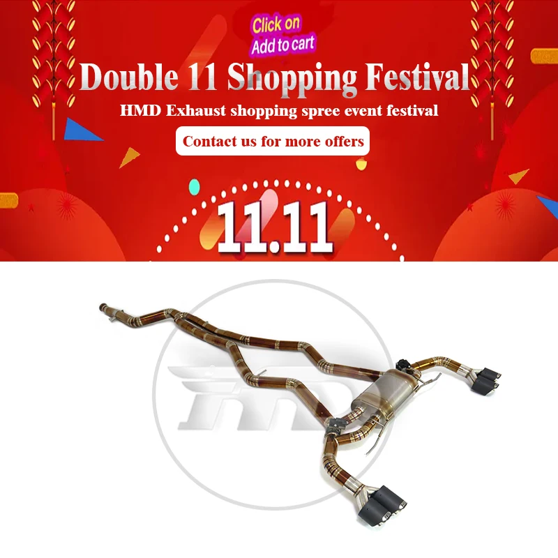 

HMD Titanium Alloy Exhaust System Performance Valve Catback For BMW 440i B58 3.0T Car Muffler