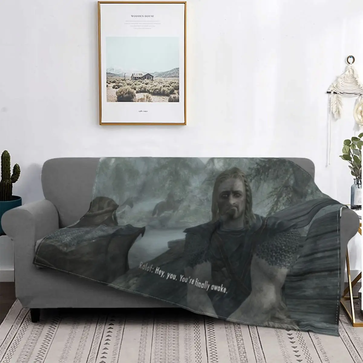 

Hey You You'Re Finally awakake 1 manta, colcha para cama, manta a cuadros, fundas para cama, manta Doble