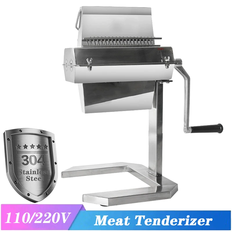 

Настольная ручная/электрическая машина для мяса, машина для размягчения стейка, говядины, свежего свинины, оборудование для размягчения с полным корпусом из нержавеющей стали 304