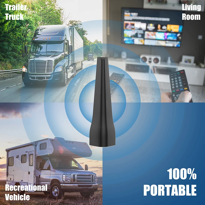 Indoor Omni-Directional Rhombic Ground Wave High Definition 4K Digital TV Antenna, Long Range Signal Amplifier