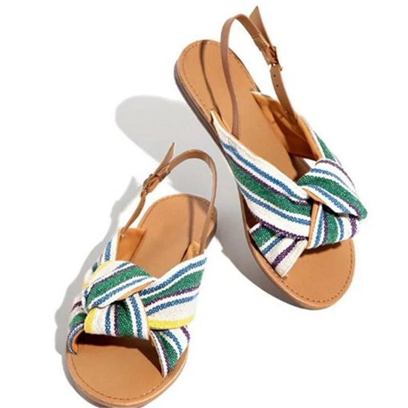 

2022 Woman Sandals Ladies Flat Shoes Denim Fashion Open Toe Casual Buckle Non Slip Woman Comfortable Sandals Female New Hot