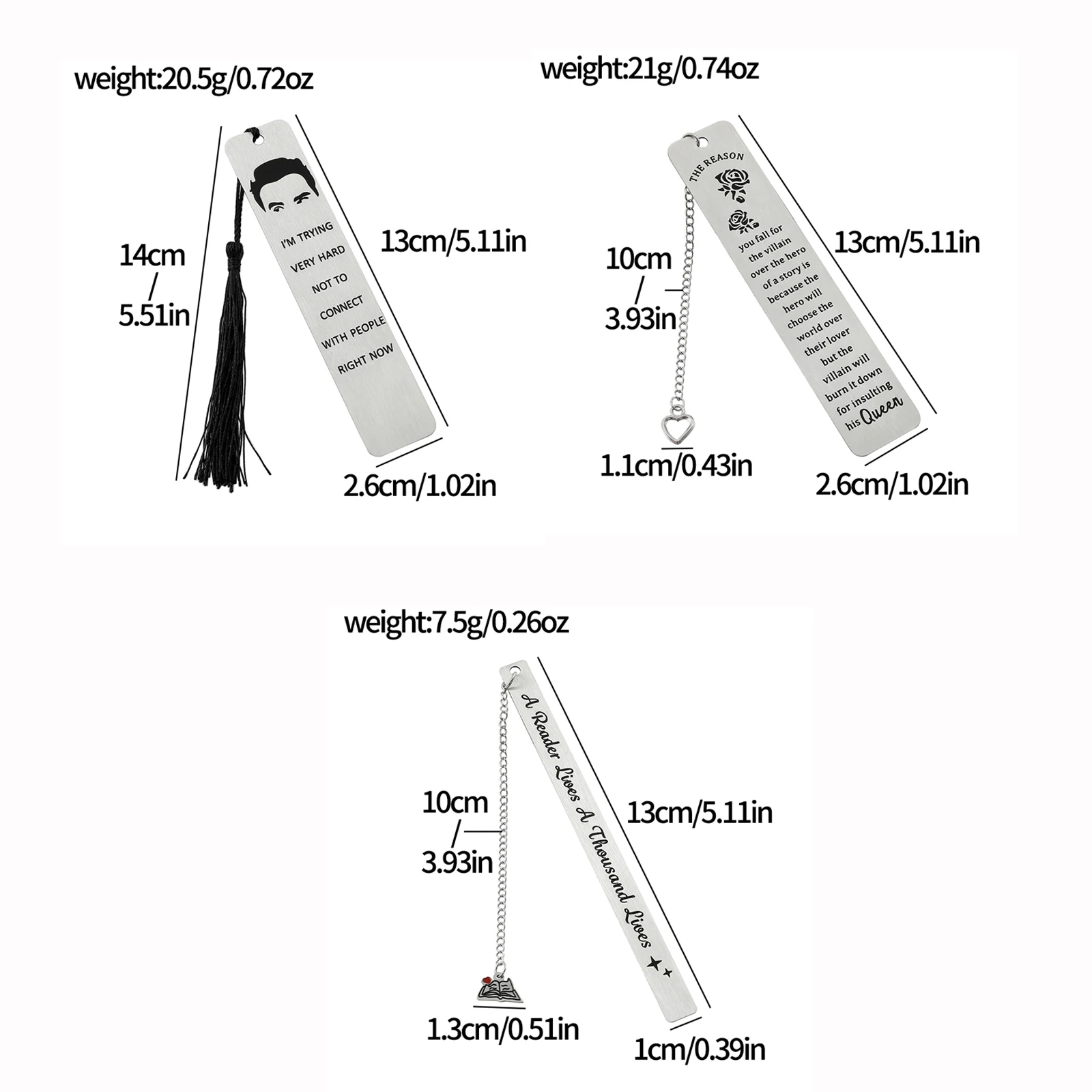 Закладка из нержавеющей стали с языком аспирации закладки для чтения книг