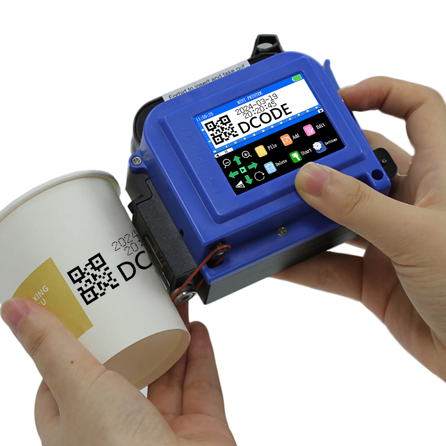 Портативный мини-принтер DCODE DC11 25 4 мм/1 дюйм ручной струйный принтер не