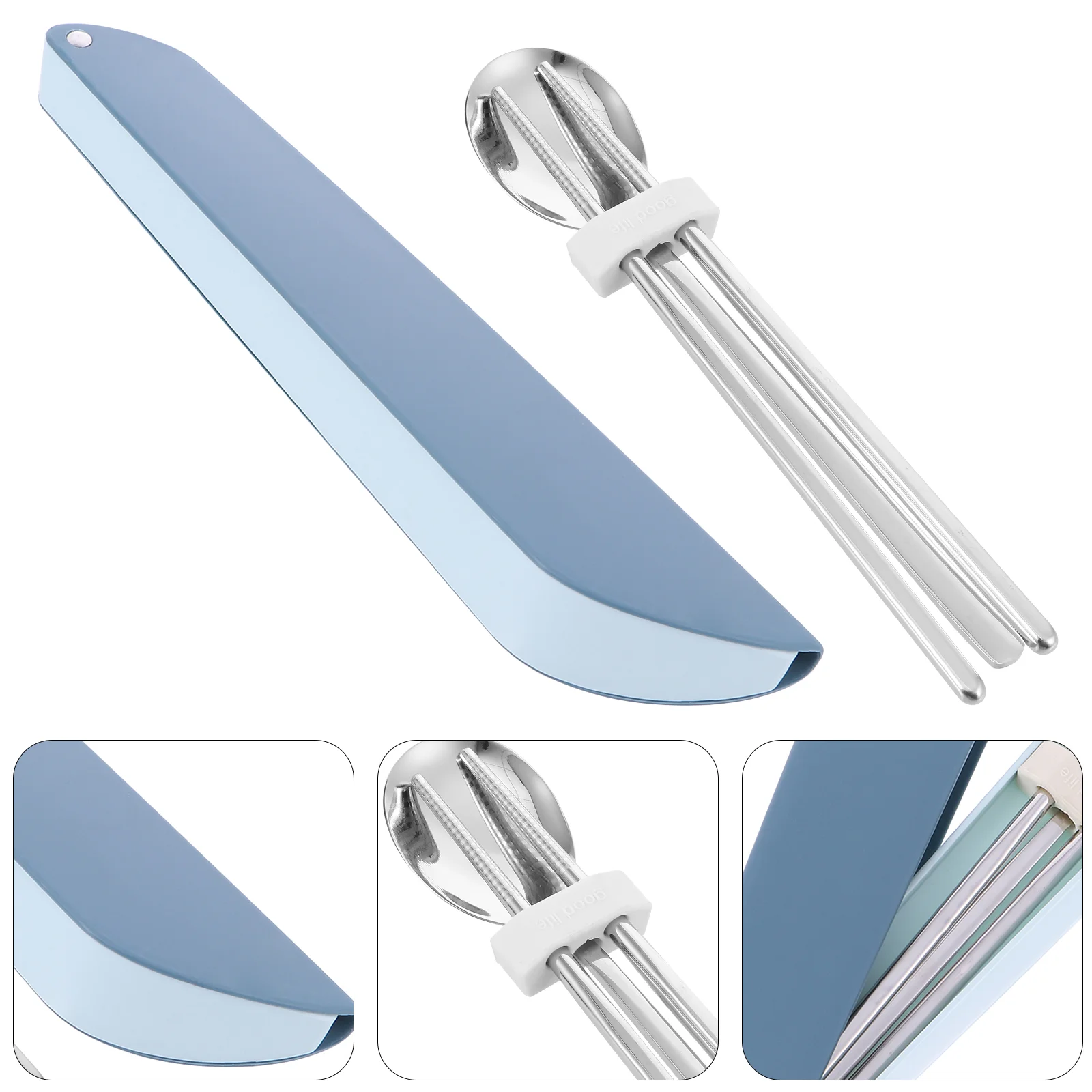 

1 Set Reusable Food Chopsticks Cutlery Spoons Dinner Dinnerware Chopsticks
