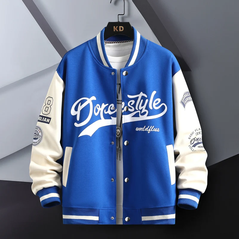 INS Hip Hop Casual Baseball Coat Slim Fit Unisex Baseball Uniform Bomber Jackets For Men's 2023 Youth Trend College Wear Autumn