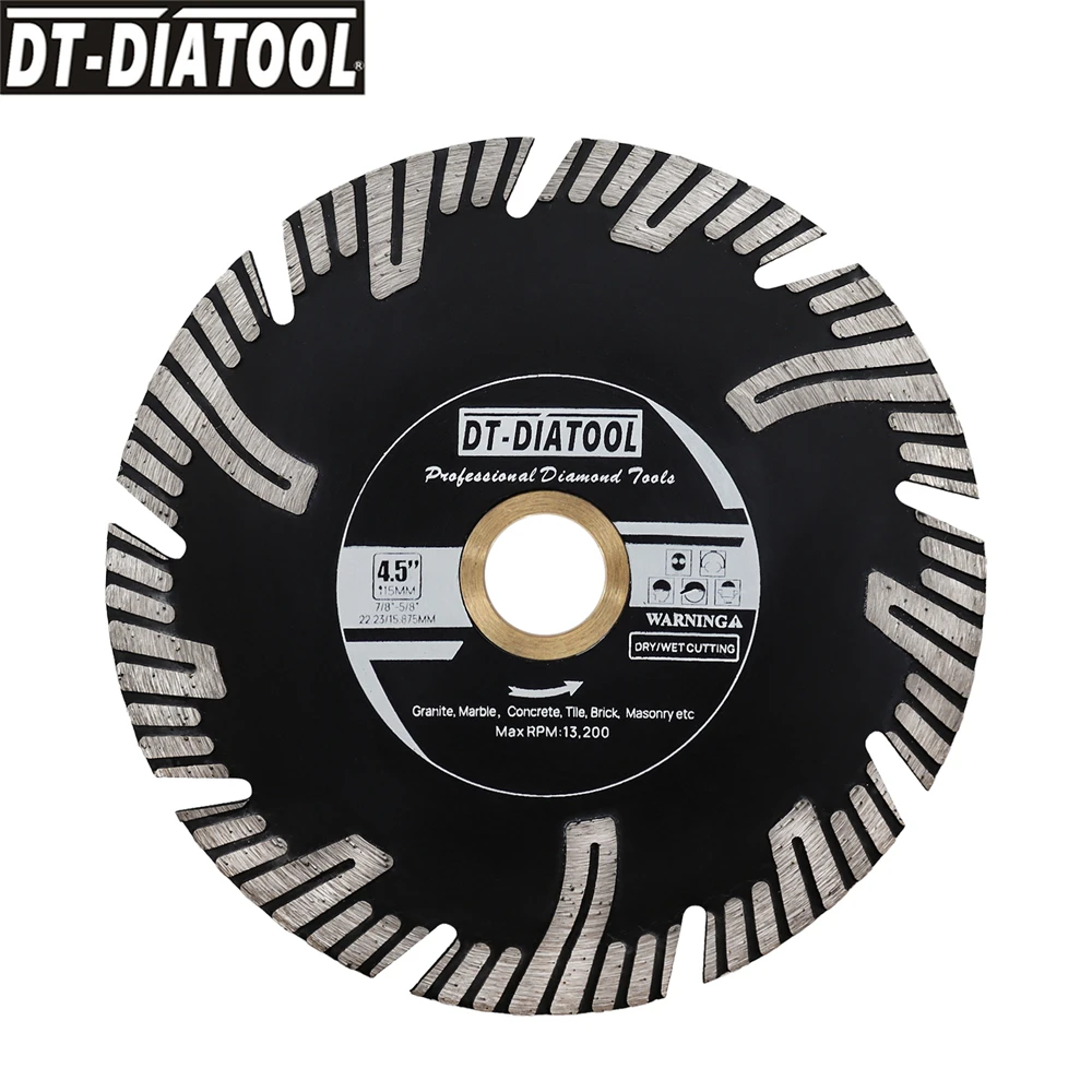 

1pc 4.5" 115mm Diamond Turbo Saw Blade For Cutting Granite Marble Porcelain Ceramic Tile Cutting Disc Angle Grinder Circular Saw