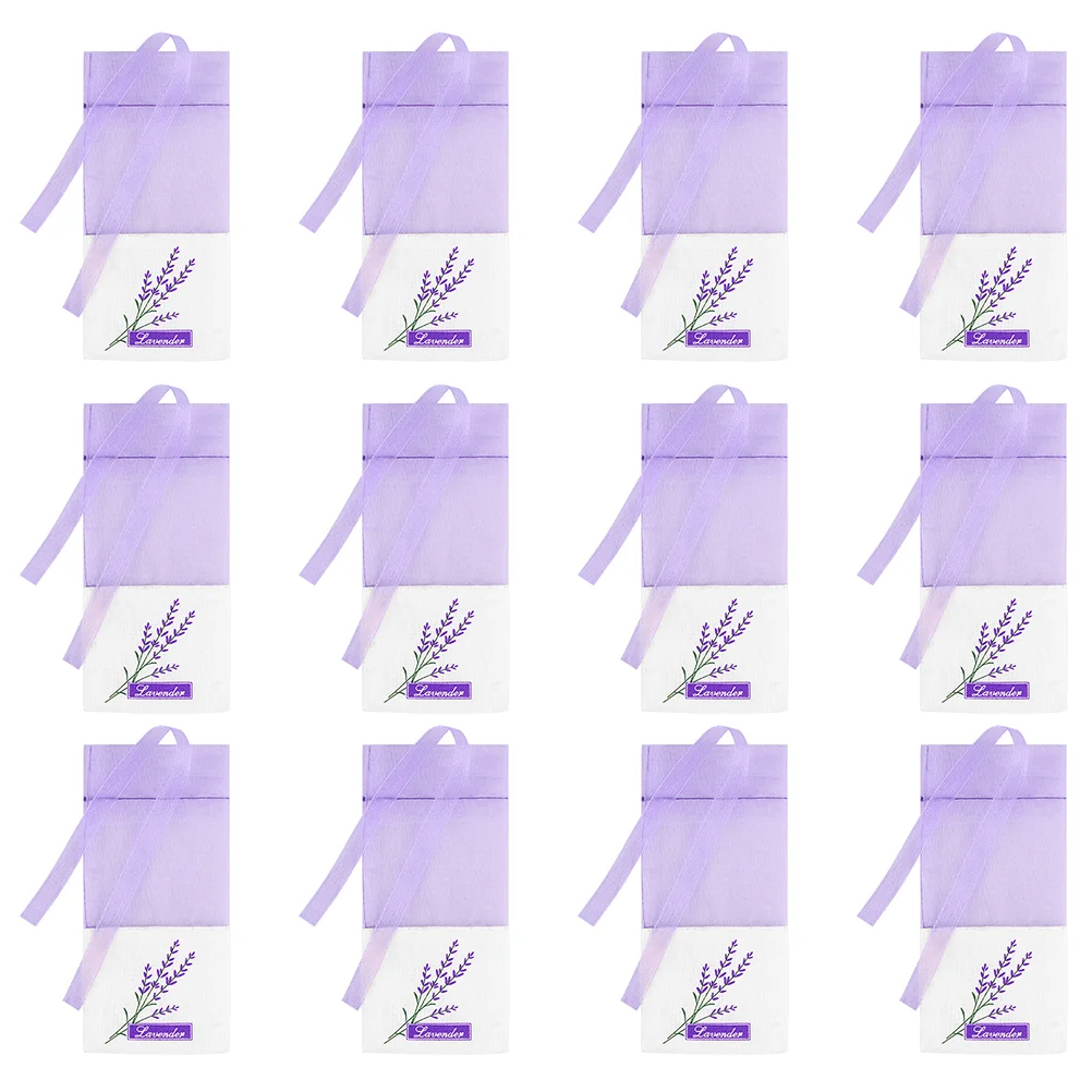 

24 PCS Closet Drawers Sachet Bag Adorable Gauze Bags Packing 15X7.2X0.2CM Household Wardrobe Lavender Cotton Fragrance