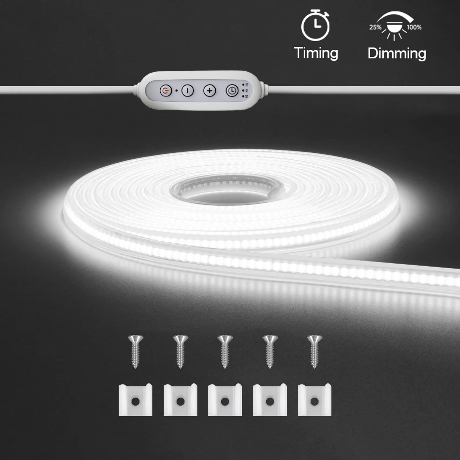 Asign COB светодиодная лента 220В теплый белый 288leds/м 1-25м