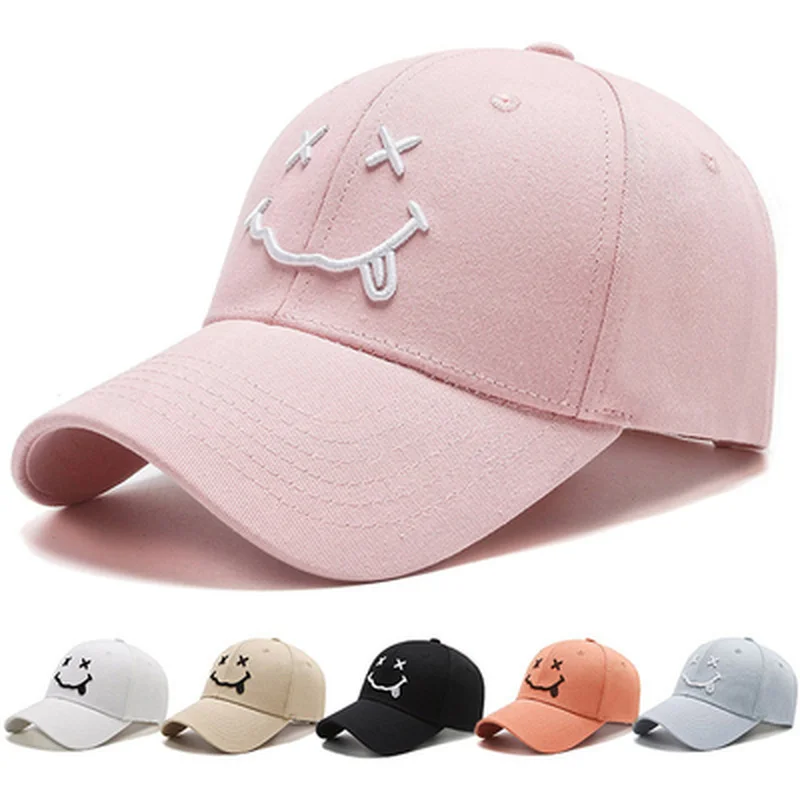 

Fashion Unisex Smiley Icon Dome Baseball Cap Casual Sports Embroidered Cotton Shopping Cap Men's Women's Adjustable Visor Hat