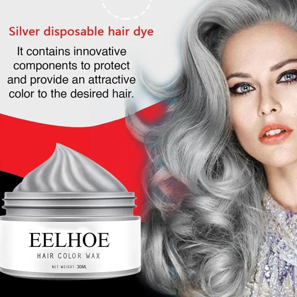 Wax 8 Colors Unisex Diy Hair Color Cream Modeling Temporary Dye Mud Wax Hair Color One-time M6t1