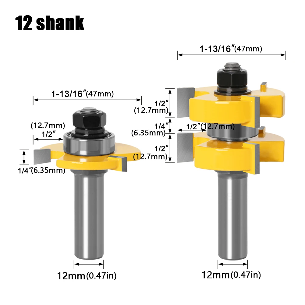 

Набор фрез JGZUI 2 шт., 6 мм, для деревообработки