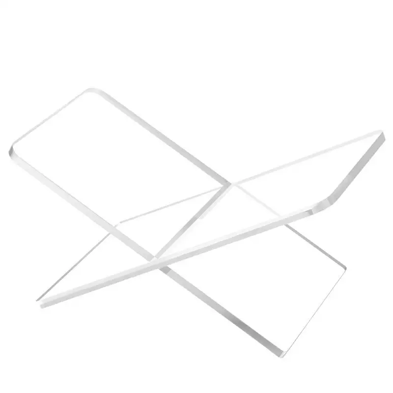 

Acrylic Book Display Shelf X-Shaped Table Book Display Stand Clear Table Top Book Stand For Textbooks Magazines Comics Albums