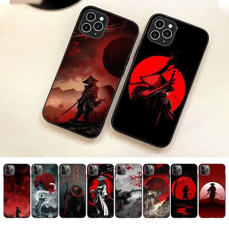 

Landscape Ink Painting Japan Samurai Phone Case For Iphone 7 8 Plus X Xr Xs 11 12 13 Se2020 Mini Mobile Iphones 14 Pro Max Case