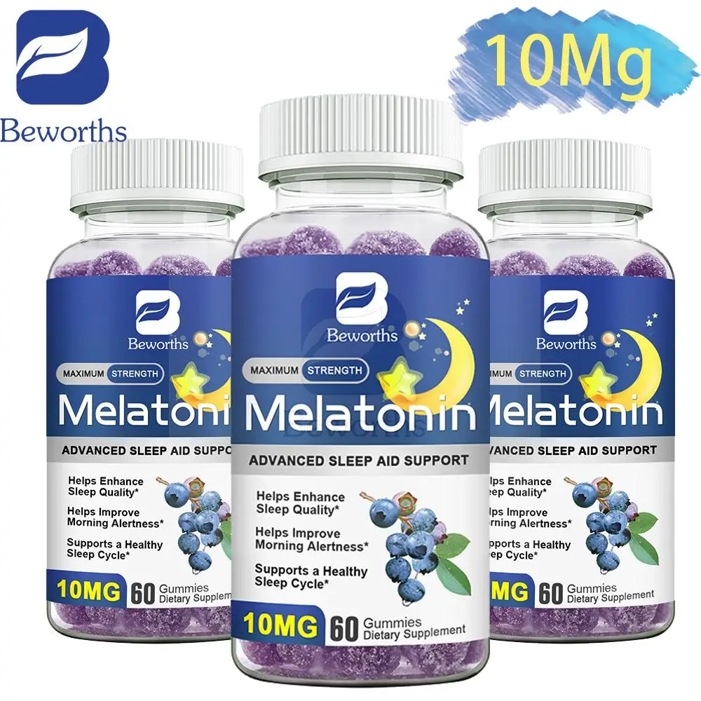 

B BEWORTHS Черничный мелатонин 10 мг мастики для сна креативные для сна таблетки для сна мелатонин для расслабления сна для взрослых