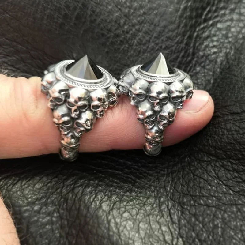 Кольца в готическом стиле для мужчин и женщин ювелирные украшения панк ретро