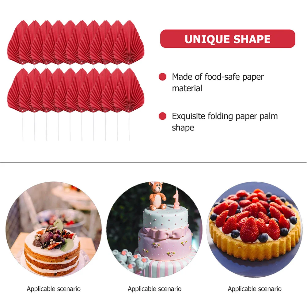 

Picks Cupcake Toppers Cake Palm Topper Birthday Leaves Cupcakes Dessert Cocktail Decorative Party Decor Decoration Stick