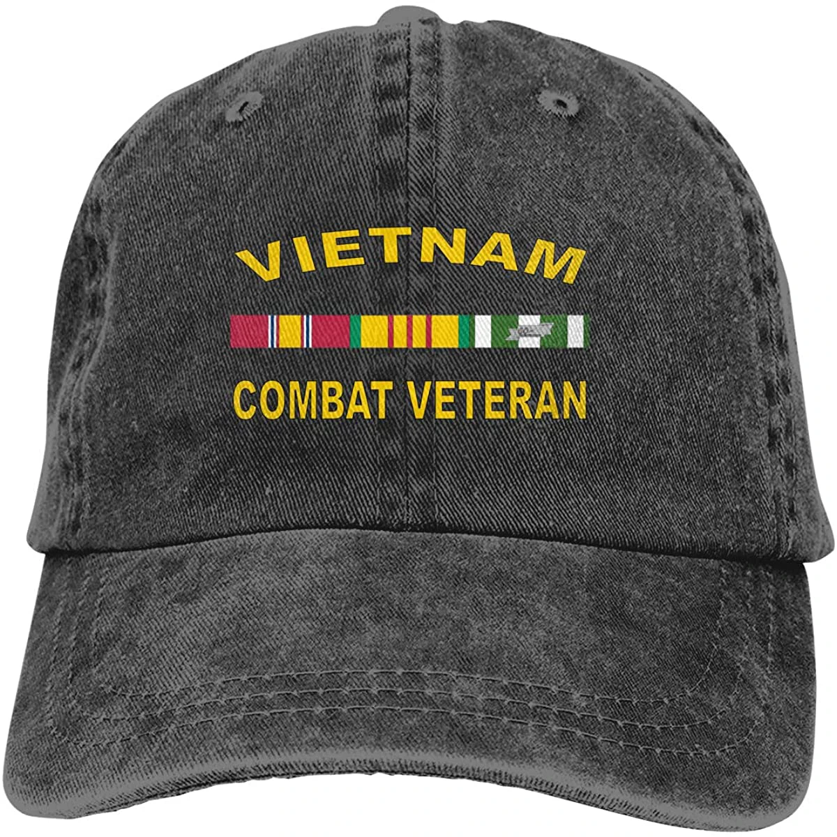 

Jzshqakqkns Vietnam Combat Veteran Hat Adjustable Unisex Denim Hat Baseball Cap