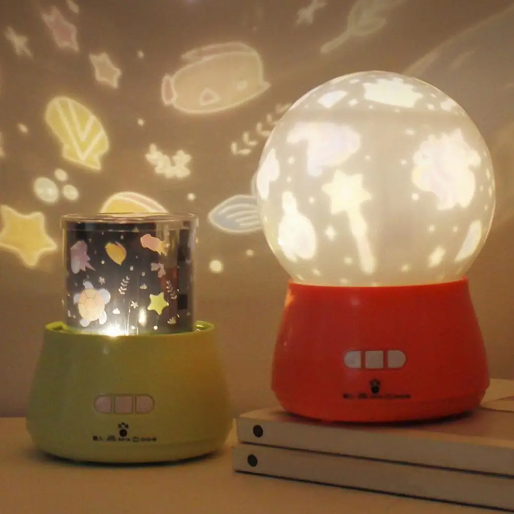 

2 In1 Projection Living Room Lamp LED With Music Multifunctional Sky Music Rotating Night 360-Degree Starry Light Dream S3I6