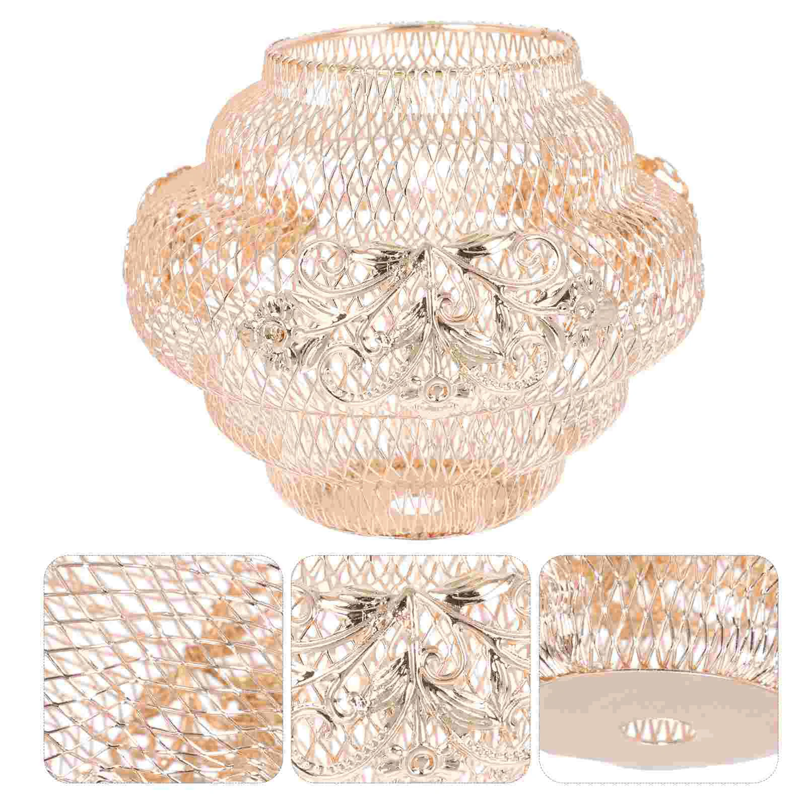 

Accessories Lampshade Seeded Glass Pendant Light Luxury Wrought Iron Craft Cover