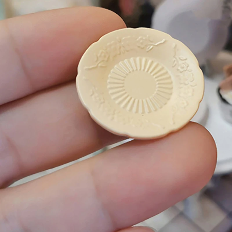 Милая Мини миниатюрная круглая фотомодель кухонная мини-тарелка с рисунком для