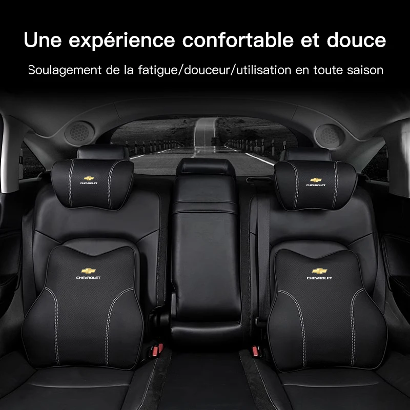 Кожаная подушка для подголовника автомобильного сиденья с поддержкой поясницы